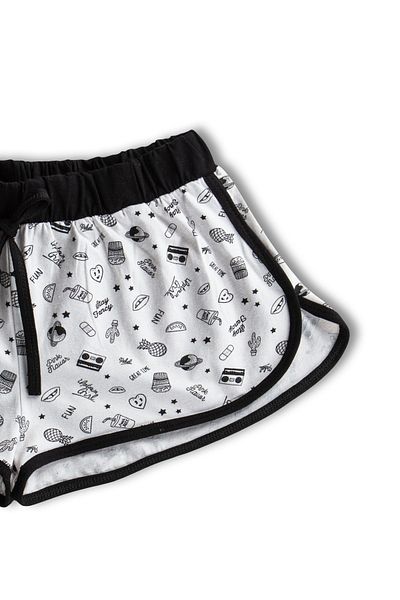 HNX Pantaloni scurti mini pentru femei cu modele din bumbac