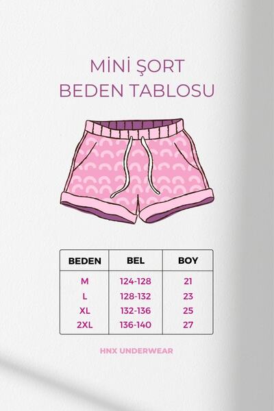 HNX Cotton Patterned Women's Mini Shorts with Piping