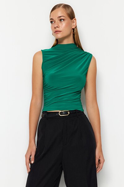 Trendyol Collection Green Knitted Blouse TWOSS23BZ01009