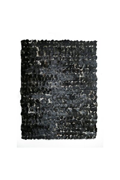 Dericibey Siyah Rengi Sobul Doğal Kürk Halı