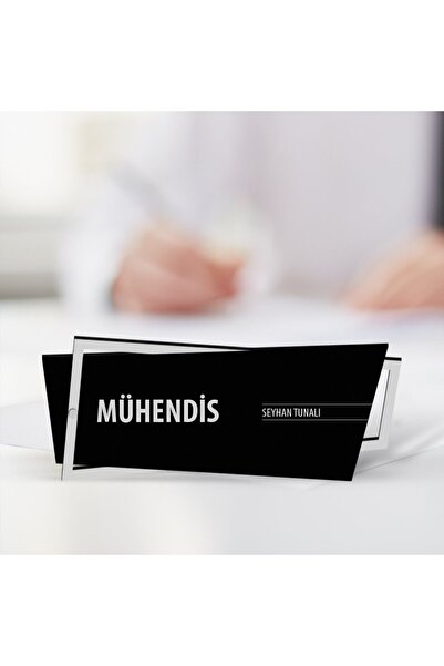 Bk Gift Kişiye Özel Mesleki Mühendis Ahşap Masa İsimliği (Model Y2)