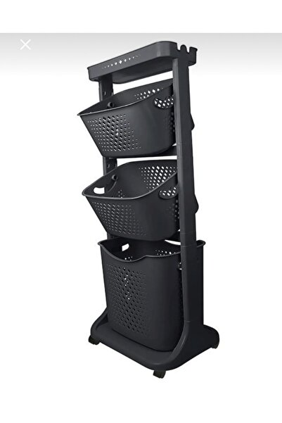 Ceylan منظم طبقات ليون لايف باللون الأسود مع 3 سلال