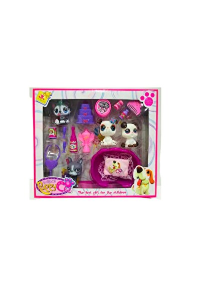 JOYFUL CHİLD Mini 4 Figured Feeding Bottle with 17 Pieces of Pillow and Comb