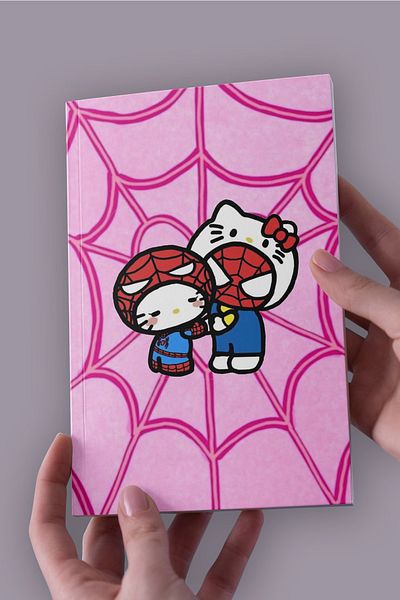 Namgo Caiet fără linii Spiderman Hello Kitty Pink Love A5 (50 coli)