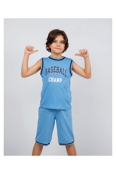Harika KIDS Αμάνικο μπέιζμπολ για αγόρι με στάμπα Basic Capri κοστούμι 6-9 ετών