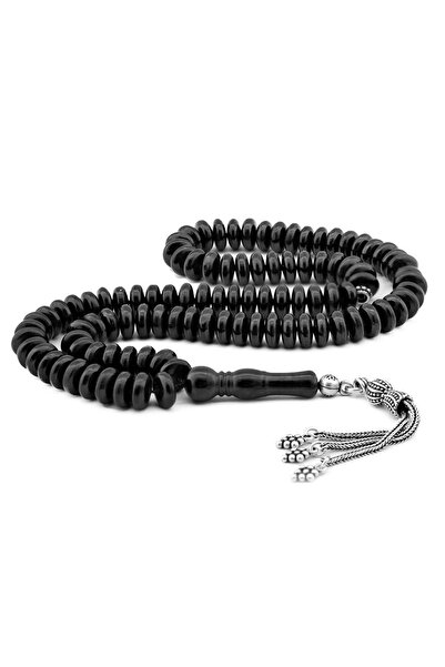 TAŞHAN Gümüş Püsküllü 99'luk Erzurum Oltu Taşı Tesbih