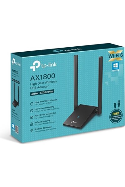 TP-LINK Archer Tx20U Plus 1800 Mbps Çift Anten Kablosuz Usb Adaptör Ax1800