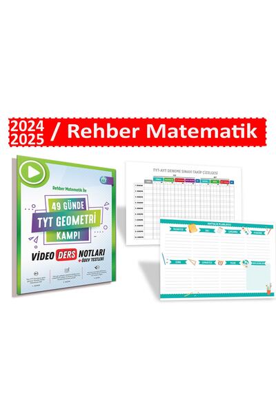 REHBER MATEMATİK YAYINLARI 2024 TYT 49 Günde TYT Geometri Kampı Tamamı Video ...
