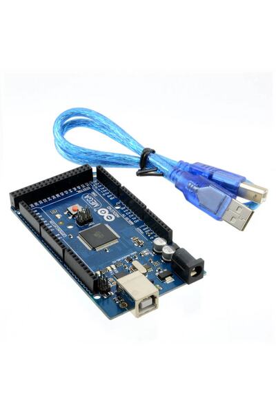 WOZLO Arduino Mega 2560 R3 Rev3 Atmega 2560-16au Ch340g Devre Kartı (ORJİNAL YENİ VERSİYON) Kablo