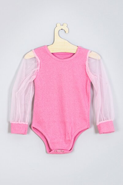 ADABEBEK Body with Tulle Sleeves and Ribbed Snaps 004