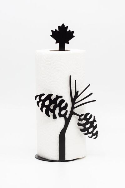 EVAY Suport pentru prosoape de hârtie din metal, negru, vertical, pentru role...