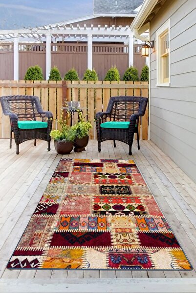 blcmoda Mutfak Balkon Teras Veranda Halısı Kilimi Yollukları