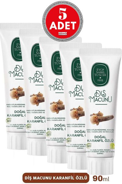 Eyüp Sabri Tuncer Natural Clove Extract Toothpaste 90 ml 5 Pieces
