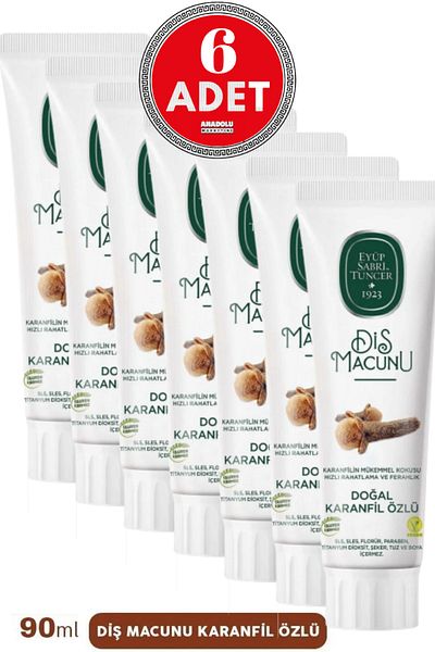 Eyüp Sabri Tuncer Natural Clove Extract Toothpaste 90 ml 6 Pieces