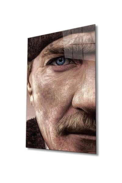 Rosyvien Γυάλινος πίνακας πορτρέτου Mustafa Kemal Atatürk, Διακόσμηση τοίχου ...