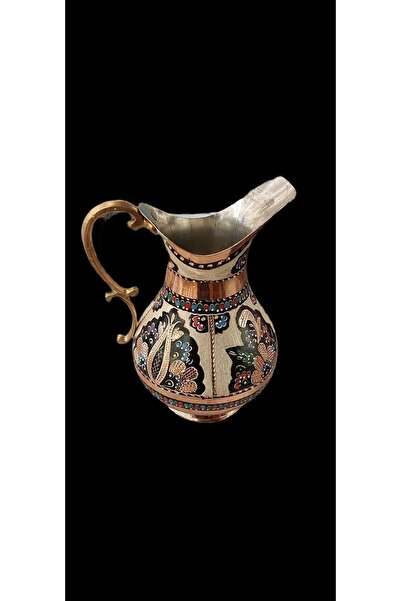 Bakır Center Bakır Sürahi Ağır El Işlemeli Gül Çiçek Desenli Mineli Erzincan ...