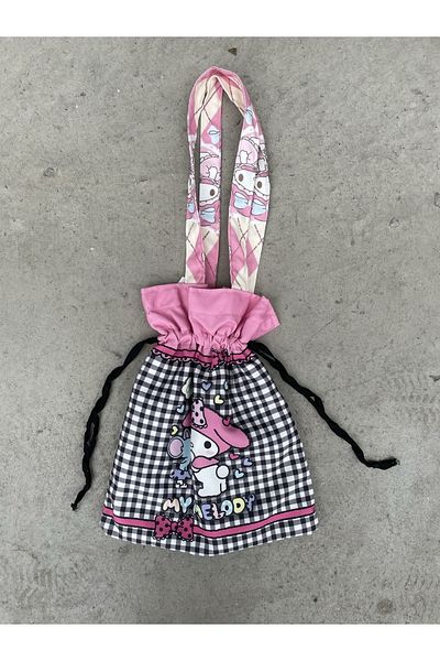 Planet Butik Melody Kawaii Drawstring Cloth Bag