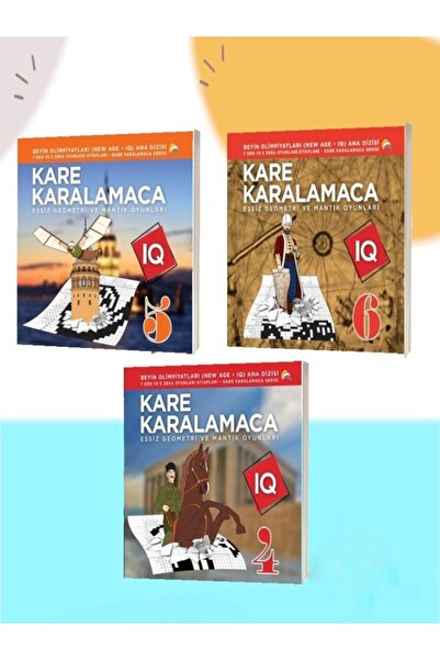 Ekinoks ألعاب ذكاء مربعة من السلسلة 2/7 إلى 70 - 3 كتب ألعاب ممتعة (1. ورق فاخر)