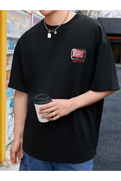 DEEPSENCE Ανδρικό μπλουζάκι Oversize Light Club Back Print Μαύρο