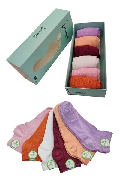 Leement socks Детски 6 чифта летни бамбукови чорапи с безшевни гъвкави пръсти