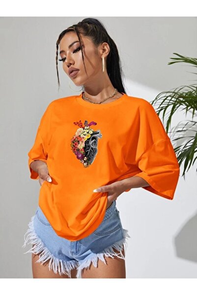 blausee wear Μπλουζάκι με σχέδιο καρδιάς oversized