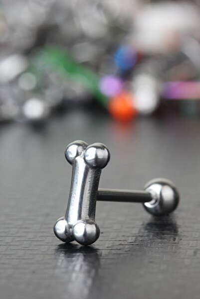 depozoom Yeni Sezon 316L Cerrahi Çelik Kemik Dil Piercing