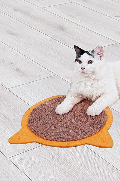 UTKU TASARIM Pissy Kedi Tırmalama Halısı Jüt-kendir Halatlı Kedi Oyuncağı Tır...