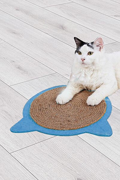 UTKU TASARIM Pissy Kedi Tırmalama Halısı Jüt-kendir Halatlı Kedi Oyuncağı Tır...