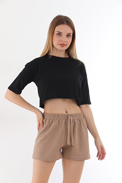 Arvin Women's Beige Color Shorts Pajama Bottom