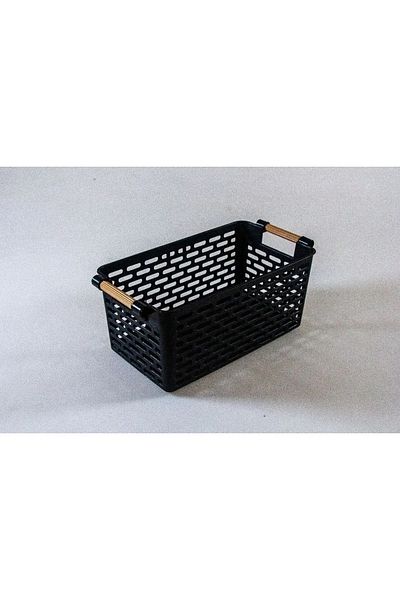 Tinsmith 2 Pieces Refrigerator Basket Cabinet Organizer Basket Organizer Bathroom Kitchen Organizer Black