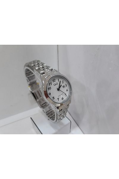 Q&Q C27a-001py, with calendar, 3 Atm Waterproof, Steel Cord Wristwatch
