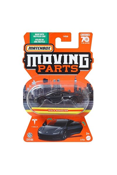 Matchbox Tesla Roadster Moving Parts 70 Years 3/54 Açılır Parçalar Metal Araba FWD28