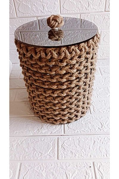 Egindra Wicker Mini Basket - Organizer and Cam Cover Decorative In-Cabinet Organizer