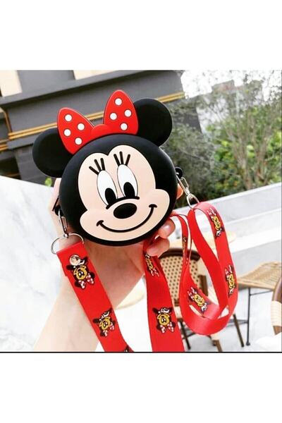 HobiShop Omuz Askılı Çanta Mickey Mouse Minnie Mouse Tasarım Silikon Çanta