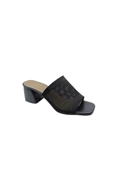 Zerhan Mibella Чорні жіночі трикотажні тапочки