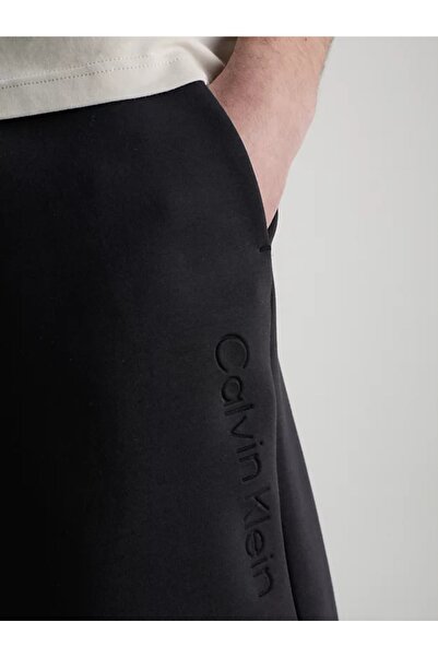Calvin Klein Erkek Pamuklu Kısa Diz Boyu Spor Siyah Şort
