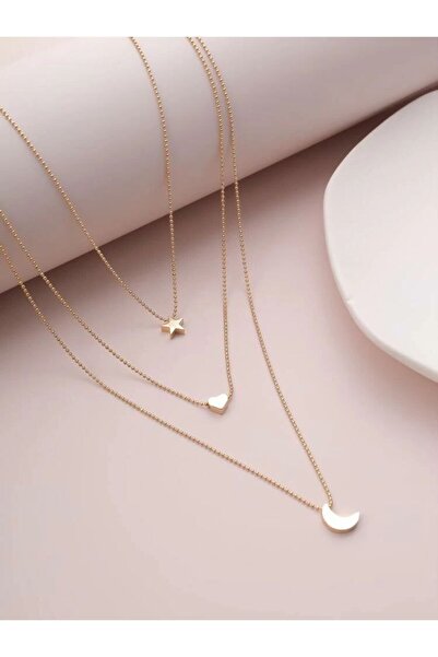 Fiamoss kadın üçlü birleşik kolye