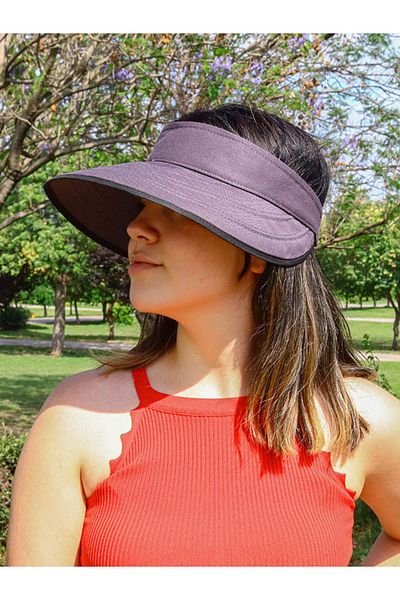 DFN Şapka Sun Protective Tennis Anthracite Visor Hat with Visor