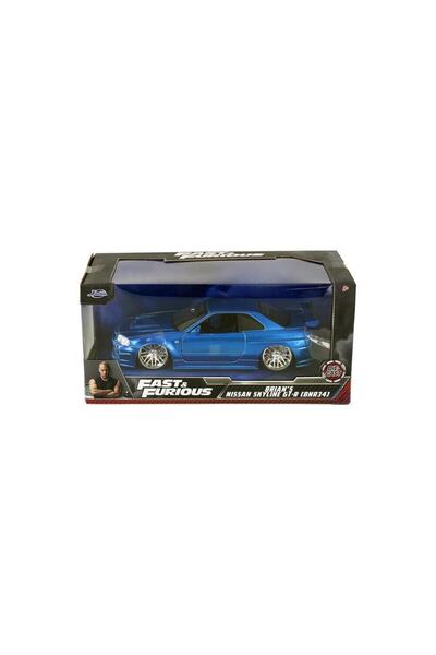 Jada 1:24 Hızlı Ve Öfkeli Fast And Furious Brian's Nissan Skyline GT-R [BNR34] Mavi Model Araba