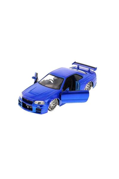 Jada 1:24 Hızlı Ve Öfkeli Fast And Furious Brian's Nissan Skyline GT-R [BNR34] Mavi Model Araba