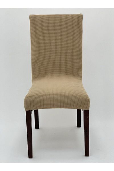 HEYTGAH Κάλυμμα καρέκλας (6 τεμάχια) Lycra Washable Flexible Elastic Bamboo Chair Cover 6 Pack Mink