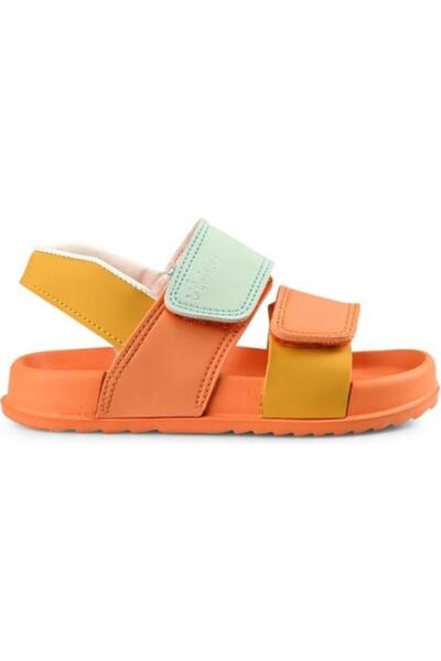 Vicco Krixi Phlon Light Sole Velcro Kids Sandals ORANGE GREEN