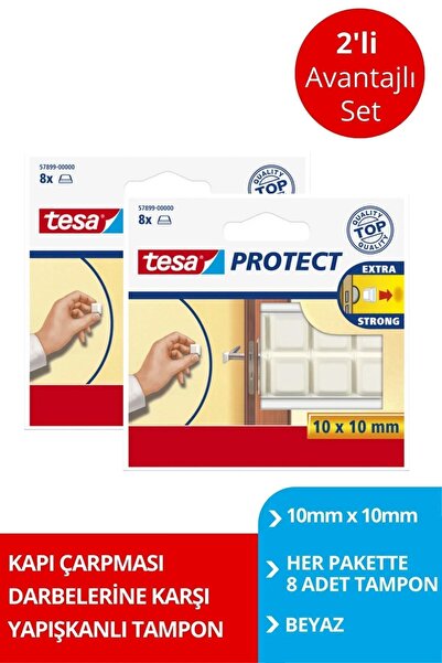 Tesa Kapı Çarpmalarına Karşı Tampon 8 Adt Beyaz X2 Adet