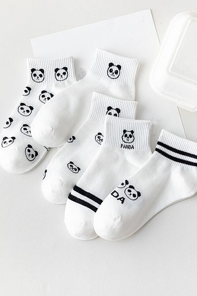 Çekmece Комплект чорапи за тенис унисекс с шарка Panda от 5 части