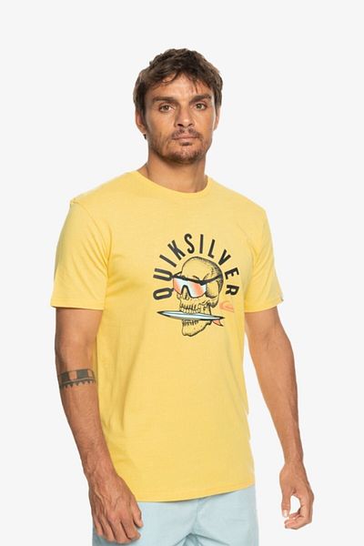 Quiksilver Quiksilver Qsrockınskull Men's Yellow Snapdragon T-shirt Eqyzt07278-yfb0