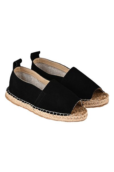 NOOSY Dámská espadrilka z pravé kůže v černé barvě
