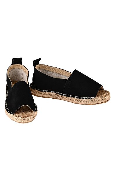 NOOSY Dámská espadrilka z pravé kůže v černé barvě