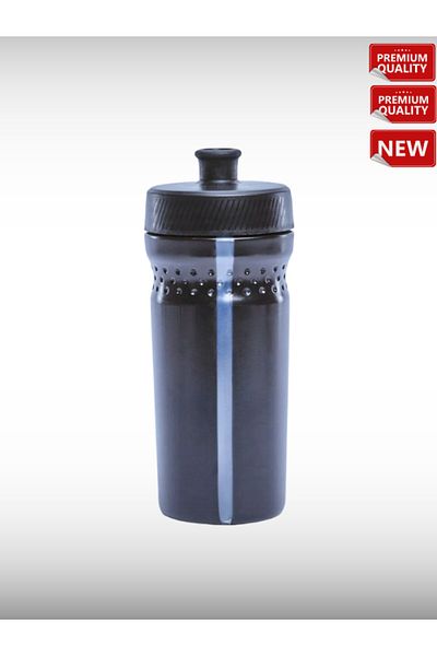 OverPazar Gmb Btwin Children's Water Bottle - Black - Gray - 380 Ml - 500