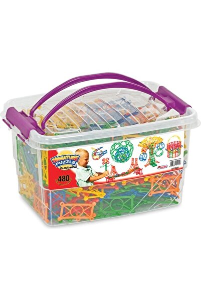 DEDE Minyatür Puzzle Box (480 Parça) Okul Öncesi Eğitici Yapı Oyuncak-01905