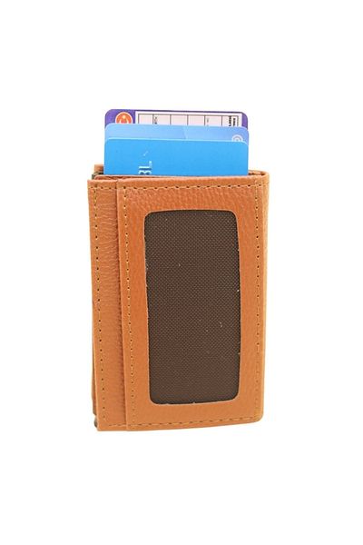 MKM 1312 Automatic Card Holder with Internal Patch - Pattern-01 - Tan -49